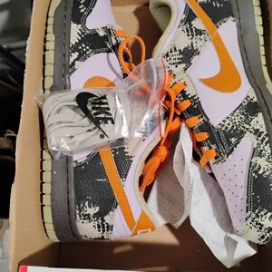 Nike Mens Sneakers in Orange, Black, and Purple
